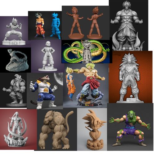 16 Dragon Ball Series Models Collection- Goku, Broly, Krillin, Oozaru, Piccolo, Super Buu, Vegeta, etc.
