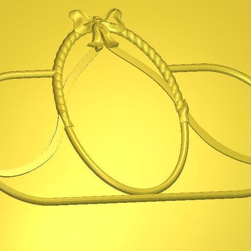 Classic Bow Oval Frame Relief - Decorative Mirror & Picture Frame 3D Model STL