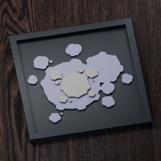 Weezing Line - Pokemon Silhouette Frame | Normal, Inverse & Scaled STL