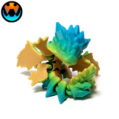 6-1.png STL file Tiny Crystal Dragon, Long Tail Tiny Dragon, Flexible, Print in Place, No Supports・3D printer model to download