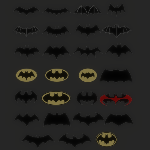 Download STL file BATMAN LOGOS • Model to 3D print • Cults