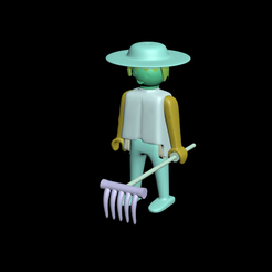 1.png A hat and rake for 7 cm Playmobil models