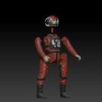ScreenShot921.jpg Star Wars .stl B-Wing Pilot .3D action figure .OBJ Kenner style.