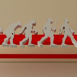 Book-divider-2.jpg Free STL file Evolution men Sheet divider・3D printing idea to download