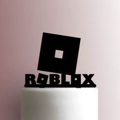 JB_Roblox-Logo-225-A445-Cake-Topper.jpg STL file TOPPER ROBLOX LOGO ROBLOX HAPPY BIRTHDAY LOGO・Design to download and 3D print