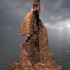 untitled.808.png Download OBJ file Tatooine Ship Ancient Temple • 3D print design, aramar