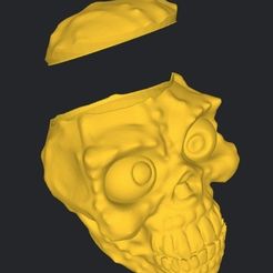 Captura-de-Pantalla-2023-09-18-a-las-0.56.15.jpg STL file BOWL CRANEO LOCO FOR CANDIES OR CHOCOLATES SPECIAL HALLOWEEN 160X190X166 MM EASY PRINT FDM SLA・3D printer model to download