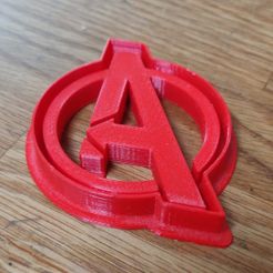 Avengers-Logo.jpg Archivo STL Cortador de galletas Avengers Logo・Modelo para descargar e imprimir en 3D