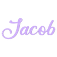 text.stl "Jacob" Name Script Lightbox, Led lamp