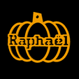 Raphaël.png Personalised Pumpkin Decoration for Top 2000 French First Names
