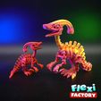 Flexi-Factory-Skeleton-Parasaurolophus_10.jpg Flexi Factory Esqueleto Parasaurolophus com versões XXl e 3MF! Inclui suporte e acessórios