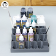 Post3.png Modular Paint Rack set - for Miniature Model Paints - Paint Holder / Shelf