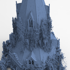 untitled.497.png OBJ file Witches Overgrown Tower 1・3D printable model to download