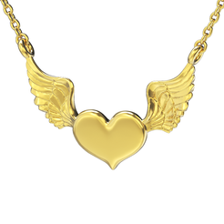Angel love heart necklace_ (1).png Файл STL Angel love heart necklace・Модель для загрузки и 3D-печати