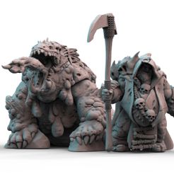 decayshaman.jpg Plague Ogre Shaman and Decay Beast (pre-supported)
