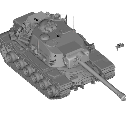 1/35 アメリカ系 T110E4 駆逐戦車 16K高精細3Dプリント 🪖 T110E4 American tier 10 tank destroyer・ STL File for ・Cults