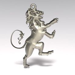 Leon pendant 2.1.jpg Fichier STL gratuit Pendentif Lion 2・Plan pour imprimante 3D à télécharger