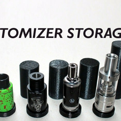 Title_Atomizerstorage.png Free SCAD file Atomizer Storage And Display Stand・3D printer model to download