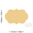 plaque_1~5in-cm-inch-cookie.png Plaque #1 Cookie Cutter 5in / 12.7cm