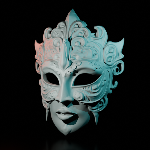 🎭 Elegant 3D Prom Mask – Perfect for 3D Printing and Cosplay・ STL File ...