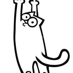Simon`s-cat-art.png Fichier STL gratuit Le chat de Simon・Design pour imprimante 3D à télécharger