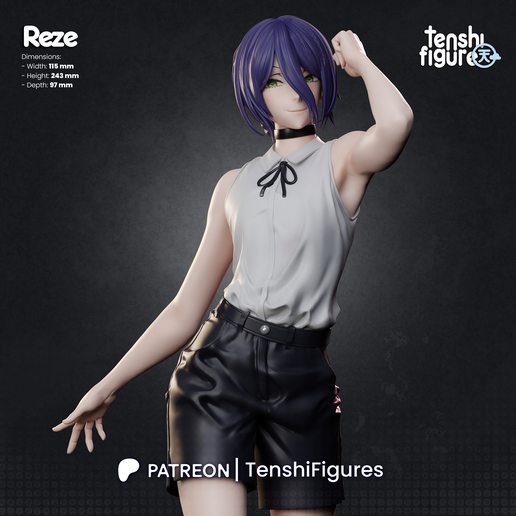 🪚 Reze - Chainsaw Man・ 3D File for 3D printing・Cults