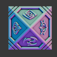 8.png Genshin Impact Würfel -- Kartenspiel -- TCG Genius Invokation -- 8 Elemente -- Sliced Print Ready