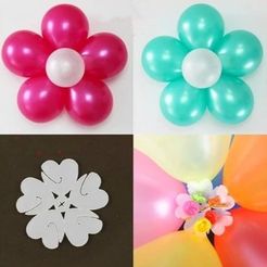 BALLOON_CLIP_PARTY2.png Download free STL file Balloon Flower Clip • 3D printable object, mentalist