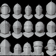 Medievalhelmets.png Medieval Helmets Pack | High Detail | Print Ready
