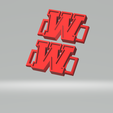letra-w.png buckle for laces letter W
