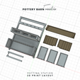 (INSPIRED 7 POTTERY BARN miniclide aap POTTING STATION 3D PRINT LAYOUT Potting Station, Miniature Potting Bench, Miniature Potting Table, Mini Pottery Barn-inspired Furniture for 1:12 Dollhouse,