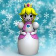 Peach.0.jpg STL file Mario Bros Hanger Pack・Template to download and 3D print
