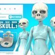 Quin_Mask_Skull1_WEB.jpg Free STL file Quin: Skull Mask - 3DKitbash.com・3D printer design to download