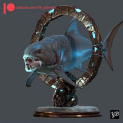quadrato_artstation-copia_b.jpg 3D file Dunkleosteus - "Dunkin' in Atlantis"・3D printable model to download