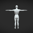 3.png Female Body Base Mesh T-Pose