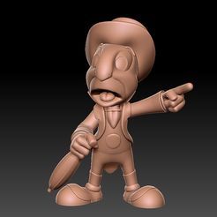 1.jpg STL-Datei Pinocchio Jiminy kostenlos・Modell für 3D-Druck zum herunterladen, kike75