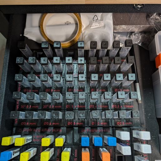 🧰 CNC milling bits storage tray・Free STL File for 3D printing and CNC ...