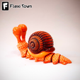 Flexi-Town-Snail,-I5.png Flexi Snail, FlexiTown & VunkFlexis Collaboration, шарнирная фигурка-фиджет, 3мф в комплекте