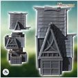 3.jpg Medieval house with large open interior barn (11) - Medieval Gothic Feudal Old Archaic Saga 28mm 15mm RPG