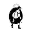 bejz-5.png SET DI PORTACHIAVI CON MOTIVI DI GIOCATORI DI BASEBALL / ORECCHINI / COLLANA