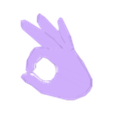 ballgazerOK.stl OK Hand Sign / Ballgazer game piece
