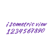 listing_phrase_preview_iso.png 3D Alphabet KaushanScript Font Solid Beveled STL Files, 85 Printable Letters