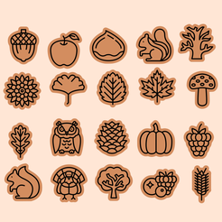 autumn.png 20 season temed cookie cutters ( AUTUMN )