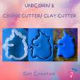Unicorn-5-Cookie-Cutter-Clay-Cutter.png Unicorn 5 Cookie Cutter/ Clay Cutter