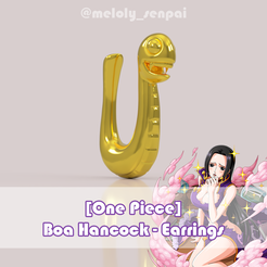boa_earrings.png Archivo STL ONE PIECE - BOA HANCOCK PENDIENTES COSPLAY PROP・Diseño imprimible en 3D para descargar