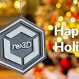 printed.jpg Free STL file re:3D Holiday ornament 2021・3D print object to download