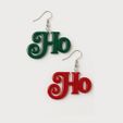 1.jpg Ho Ho Christmas Earrings – Festive Lettering Holiday Jewelry