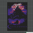 Casltevania-1.png Castlevania Cadre/peinture/image/cuadro avec relief 4 couleurs 3MF pour AMS