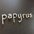 papyrusmin.jpg PAPYRUS font lowercase 3D letters STL file