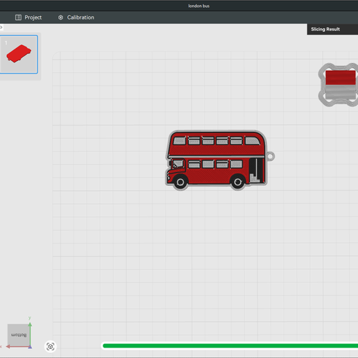 London Double Deck Bus Keychain